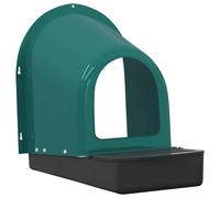 vidaxl chicken nesting boxes 4 pcs - dark green plastic, wall-mounted egg-laying space