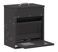 vidaXL Chicken Pedal Feeder, Black, 33 x 42 x 40 cm, Cold-Rolled Steel, Garden and Patio, Rectangular, Durable, Environmentally Friendly, Versatile Design, Easy Maintenance, Weather-Resistant