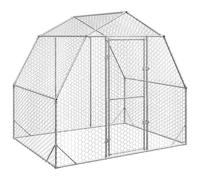 vidaXL Chicken Coop 2.5 x 2 x 2.25 m Galvanised Steel