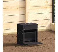 vidaXL Chicken Treadle Feeder Black 33 x 42 x 40 cm Cold-Rolled Steel