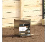 vidaXL Chicken Treadle Feeder Silver 33 x 42 x 40 cm Galvanised Steel