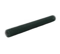 vidaXL Chicken Wire Fence Steel with PVC Coating 10x1.5 m Green
