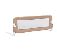 vidaXL Toddler Safety Bed Rail Taupe 102x42cm Polyester Kids Nursery Rail