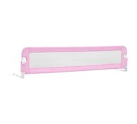 vidaXL Toddler Safety Bed Rail Pink 180x42cm Polyester Kids Nursery Rails