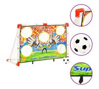 vidaXL Children Football Goal Set with Net, Ball, Pump & 4 Spikes - Lightweight, Durable 120x51x77.5 cm (80344)