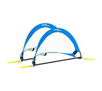 Vidaxl Children Football Goals 2 Pcs Set With Storage Bag 75.5X46X48 Cm, Blue