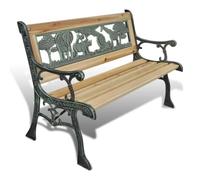 vidaXL Children Garden Bench 84cm Wood Outdoor Patio Park Yard Seat Chair
