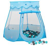 Kids Children Play Tent with 250 Balls Blue 102 x 102 x 82 cm (L x W x H)