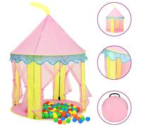 Children Play Tent Castle Pink 100x100x127cm 170T Polyester +250 Balls PVC/PE XL