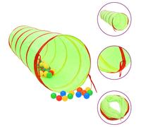vidaXL Children Play Tunnel with 250 Balls Green 175 cm Polyester