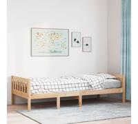 (natural, 75 x 190 cm) vidaXL Children's Bed without Mattress Wax Solid Wood Pine