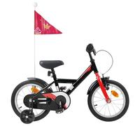 vidaXL Children's Bicycle 12 Inch for 2-4 Years Old Black, Adjustable Handlebar for Children's Bikes, Playground, School Path, Cool Ride for the Little Ones