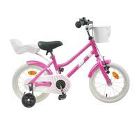 vidaXL Children's Bicycle 12 Inch for 2-4 Years Old Dark Pink, Classic Children's Bike, Steel Frame, Safe, for Children, Easy Cycling, Single Gear