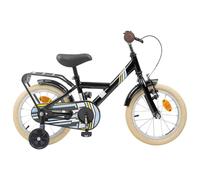 vidaXL Children's Bicycle 16 Inch for 4-6 Years Old Black, Adjustable Handlebars, Classic Children's Bike, Steel Frame, Fun and Safe, Ideal for Young Riders