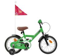 vidaXL Children's Bicycle 16 Inch for 4-6 Years Old Green, Adjustable Handlebar for Children's Bikes, Playground, School Path, Cool Ride for the Little Ones