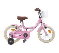 vidaXL Children's Bicycle 16 Inch for 4-6 Years Old Light Pink, Classic Adjustable Handlebar and Saddle, Children's Bicycle for Boys and Girls, Toddler Bicycle for Toddlers