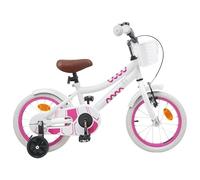 vidaXL Children's Bicycle 16 Inch for 4-6 Years Old White, Adjustable Handlebars, Minimalist Bike Design, for Children, Road Bike, Freedom on Two Wheels