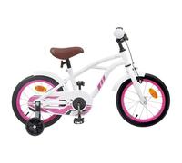 vidaXL Children's Bicycle 16 Inch for 4-6 Years Old White, Classic Adjustable Handlebars, Children's Bicycle for Seat, Youth Cycling, Junior, Cyclist