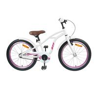 vidaXL Children's bicycle, 20 inches, for 6-11 years old, white, adventure in nature, a journey through parks, forests and mountains and discover the beauty in every step, classic