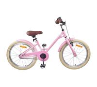 vidaXL Children's Bicycle 22 Inch for 7-12 Years Old Light Pink, City Adventure, Try New Snacks, Modern Architecture & Secret Paths for Explorers and Nature Lovers