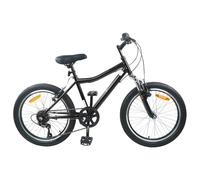 vidaXL Children's Bicycle 24 Inch 6-Speed for 8-12 Years Old Black, Alloy Frame, Classic Design, Adjustable Handlebars, Comfortable Seat, Easy Assembly, Durable, Low Maintenance, Safe