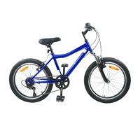 vidaXL Children's Bicycle 24 Inch 6-Speed for 8-12 Years Old Dark Blue, Alloy Frame, Classic Design, Adjustable Handlebars, Comfortable Seat, Easy Assembly, Durable, Low Maintenance, Safe