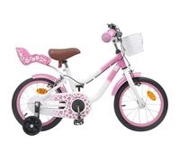 vidaXL Children's Bicycle with Stabilisers 16 Inch for 4-6 Years Old, Children's Bike, Adjustable Handlebars and Seat, Robust One-Speed Bike, Urban Cycling