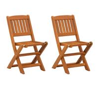 vidaXL Children's Folding Chairs 2 pcs Solid Eucalyptus Wood vidaXL