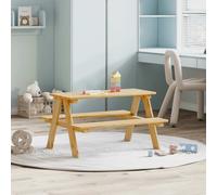 vidaXL Children's Table with Benches IRUN 90x79.5x50 cm Solid Wood
