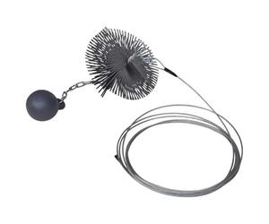 vidaXL Chimney Cleaning Brush with Thread - Efficient, Durable, and Easy-to-Use Cleaning Tool, Includes Ball & Chain - 15 cm Diameter