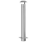 vidaXL Chimney Extension Silver 25 x 25 x 132 cm Stainless Steel | Keeps rain away, improves modern aesthetics, facilitates easy positioning