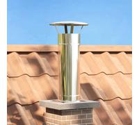 vidaXL Chimney Extension Silver 35 x 35 x 82 cm Stainless Steel