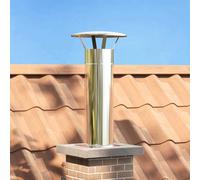 vidaXL Chimney Head Extension Silver 29 x 29 x 50 cm Stainless Steel