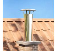 vidaXL Chimney Head Extension Silver 31 x 31 x 50 cm Stainless Steel