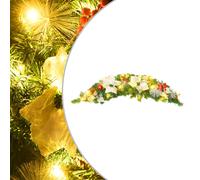 vidaXL Christmas Arch with LED Lights Green PVC Living Room Holiday Ornament