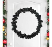 vidaXL Christmas Ball Garland Black 186 cm Polystyrene