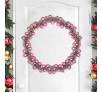vidaXL Christmas Ball Garland LEDs Pink 186 cm Polystyrene