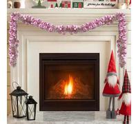 vidaXL Christmas Ball Garland Pink 186 cm Polystyrene, Living Room, Modern and Durable Lightweight Christmas Garland, Traditional Holiday Decor for Indoor Office and Hallway