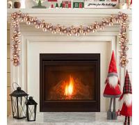 vidaXL Christmas Ball Garland Rose Gold 186 cm Polystyrene