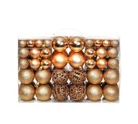 vidaXL Christmas Ball Set 100 Piece 3/4/6 cm Rose/Gold Tree Hanging Decor