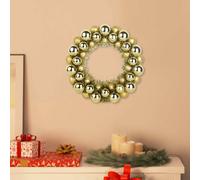 vidaXL Christmas Ball Wreathes 2 pcs Gold 33 x 33 x 7 cm Polystyrene