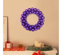 vidaXL Christmas Ball Wreathes 2 pcs Lilac 33 x 33 x 7 cm Polystyrene