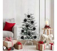 Vidaxl Christmas Bauble Set Xl 15 Pcs Black Plastic