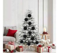 Vidaxl Christmas Bauble Set Xl 9 Pcs Black Plastic