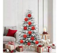 Vidaxl Christmas Bauble Set Xl 9 Pcs Red Plastic