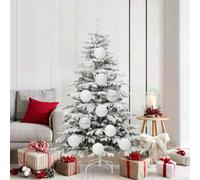 Vidaxl Christmas Bauble Set Xl 9 Pcs White Plastic
