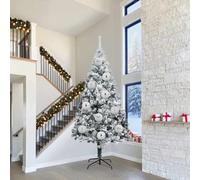 vidaXL Christmas Bauble Set XXL 3 pcs Silver Plastic