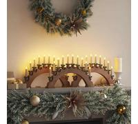 Vidaxl Christmas Candle Arch With 10 Led Candles 3 Pcs Brown