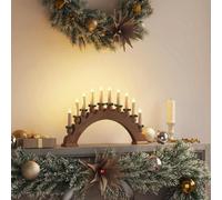 Vidaxl Christmas Candle Arch With 10 Led Candles Brown 47 X 5 X 29 Cm