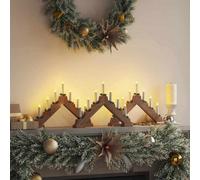 Vidaxl Christmas Candle Bridge 3 Pcs Brown 39.5 X 5 X 29 Cm